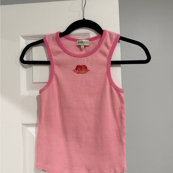 Fiorucci Tops - NEVER WORN fiorucci pink angel tank top